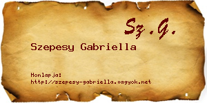 Szepesy Gabriella névjegykártya