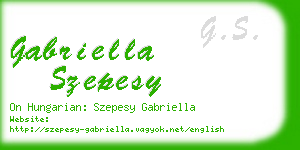 gabriella szepesy business card